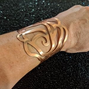 Rose gold cut out cuff bracelet